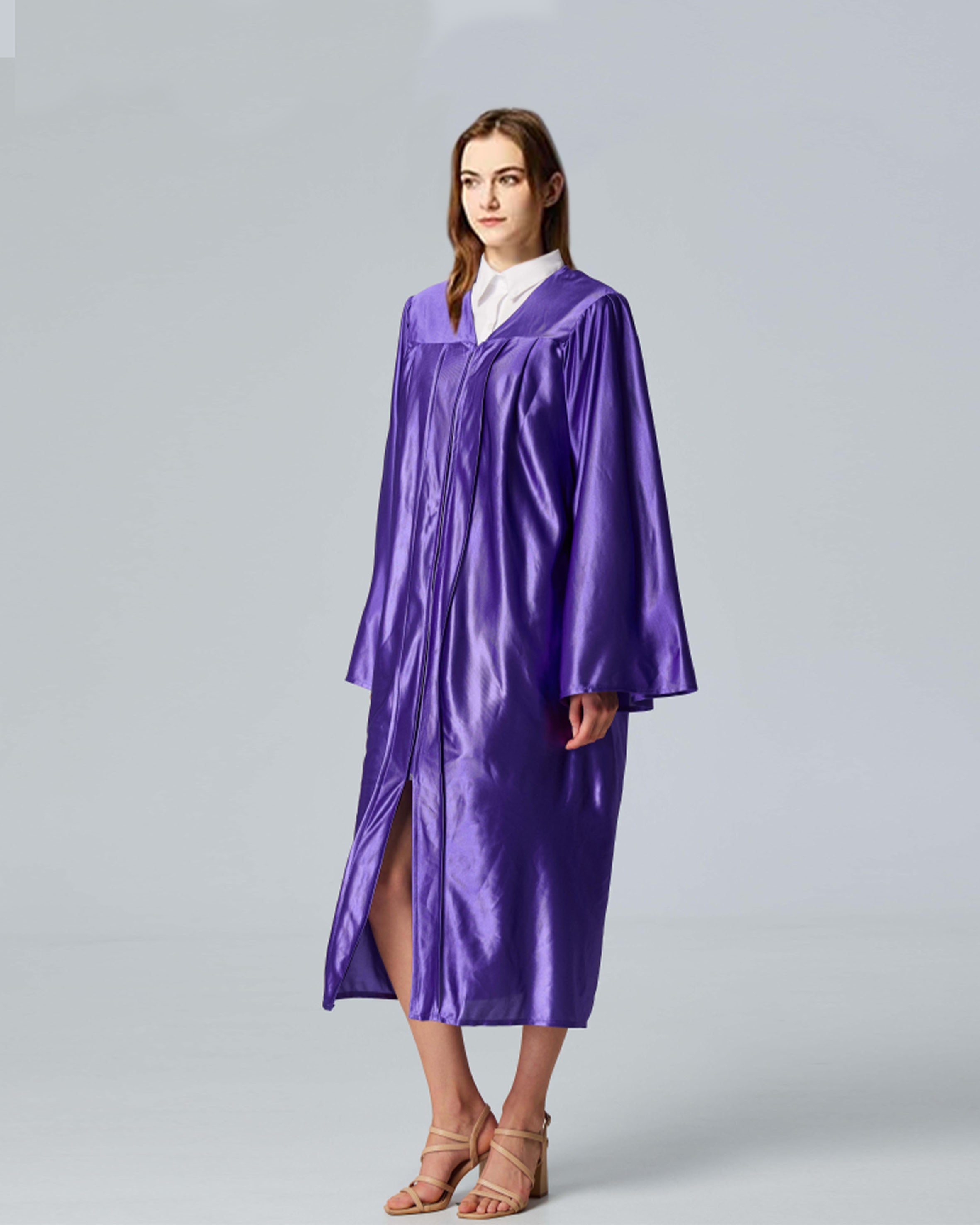 Unisex Shiny Graduation Gown Choir Robe for Church for Baptism Confirmation Choir Officiant or School