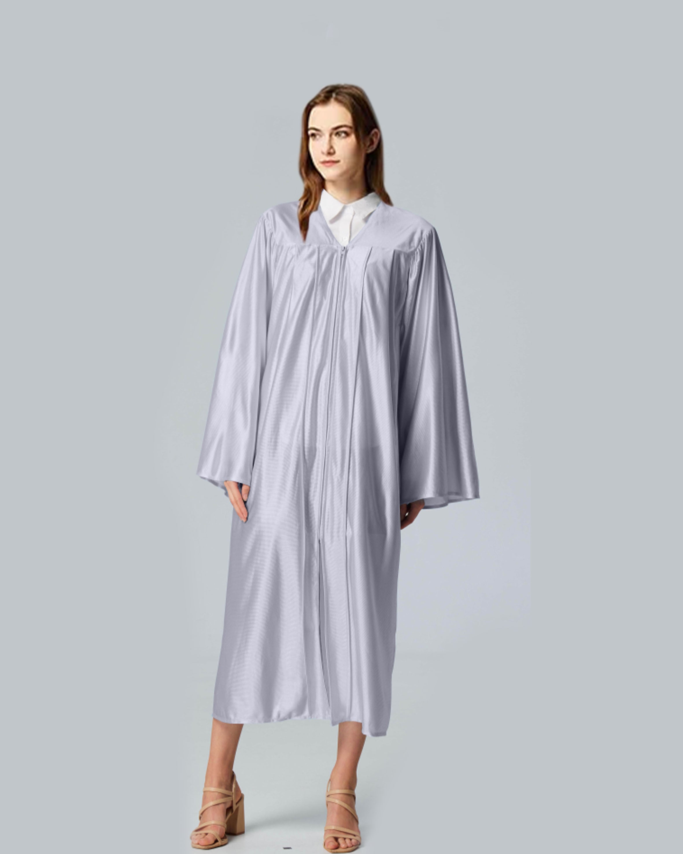 Unisex Shiny Graduation Gown Choir Robe for Church for Baptism Confirmation Choir Officiant or School