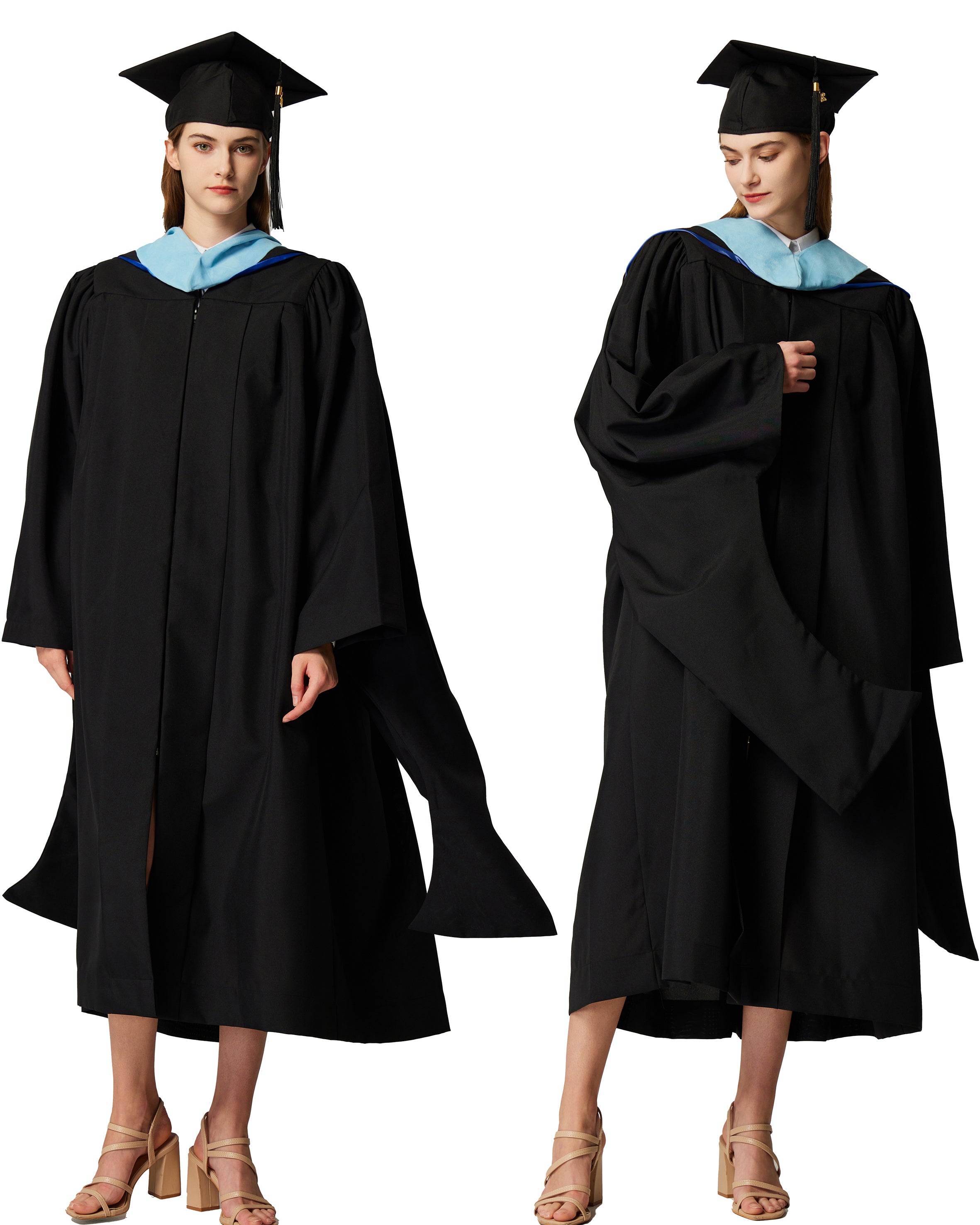 MyGradDay Unisex Master Graduation Gown Cap and Hood Master Regalia with 2026 Tassel