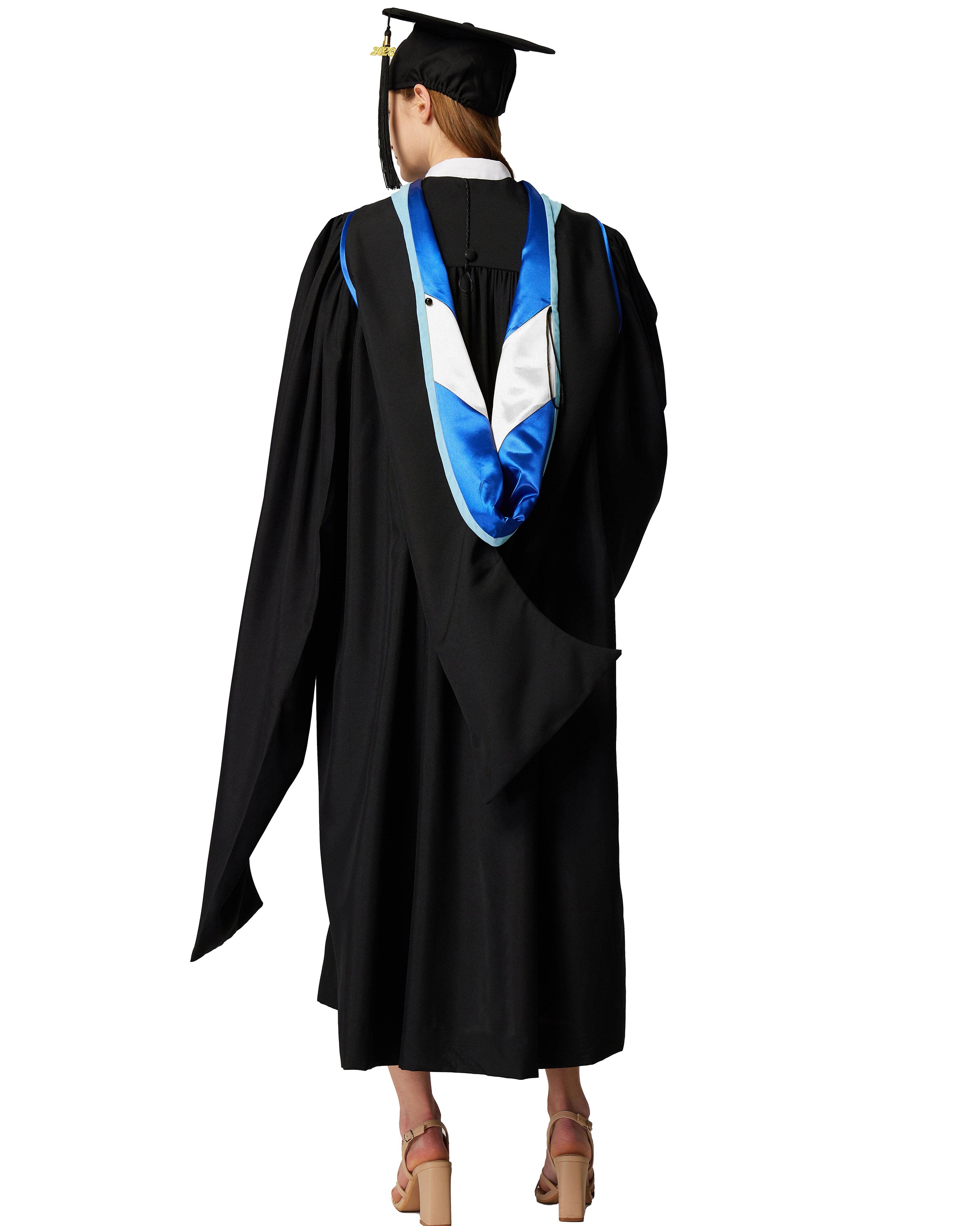 MyGradDay Unisex Master Graduation Gown Cap and Hood Master Regalia with 2026 Tassel