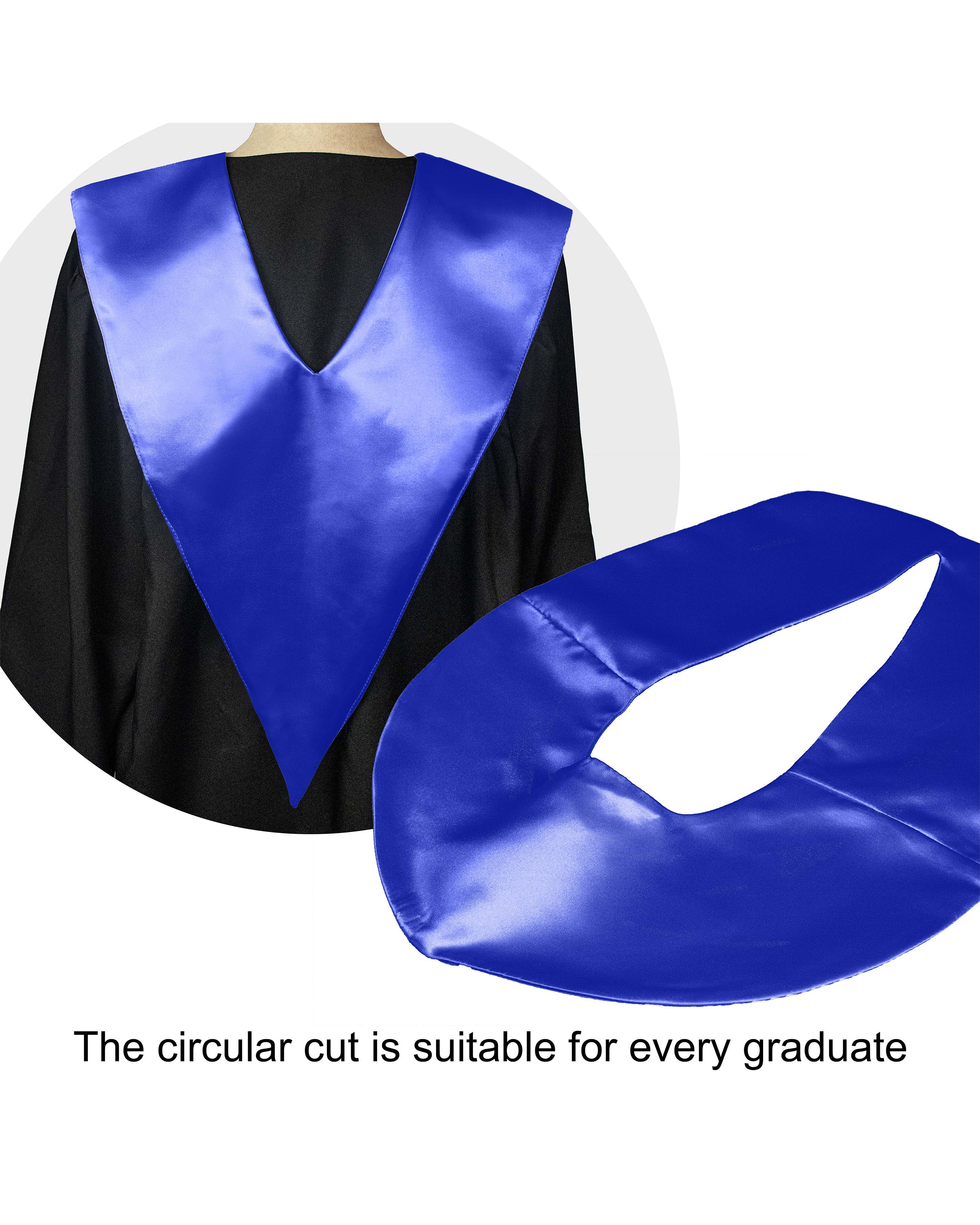 Traditional One Color V Stoles | Graduation Stole | Choir Stole