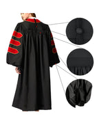 MyGradDay Unisex Deluxe Doctor of Divinity Clergy Robes  Doctorate pulpit robes with Gold Piping Available for Customization