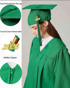 Unisex Matte Graduation Cap & Gown with Tassel 2026 Year Charm ( Rich Color )