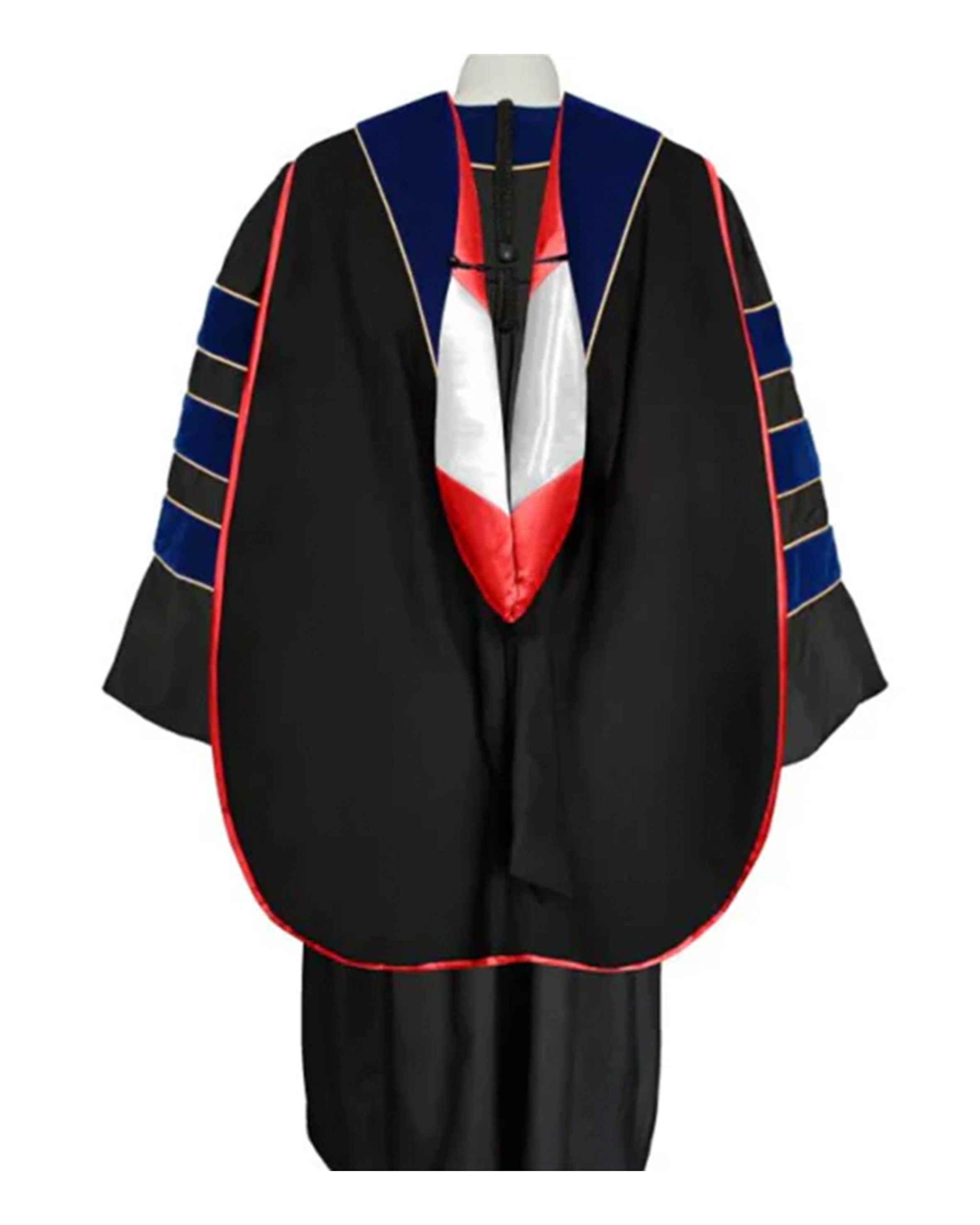 Deluxe Doctoral Graduation Hood with Gold Piping