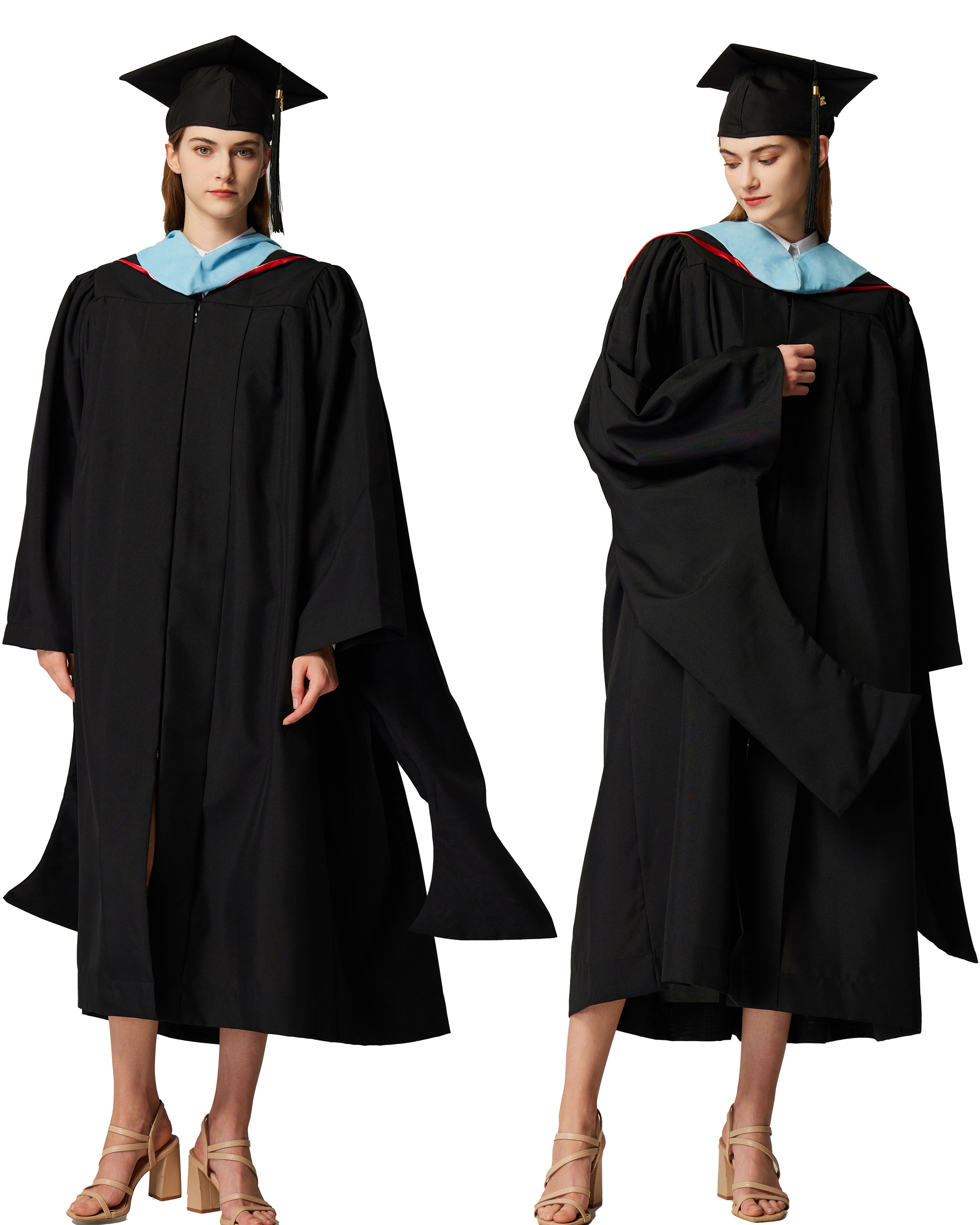 MyGradDay Unisex Master Graduation Gown Cap and Hood Master Regalia with 2026 Tassel