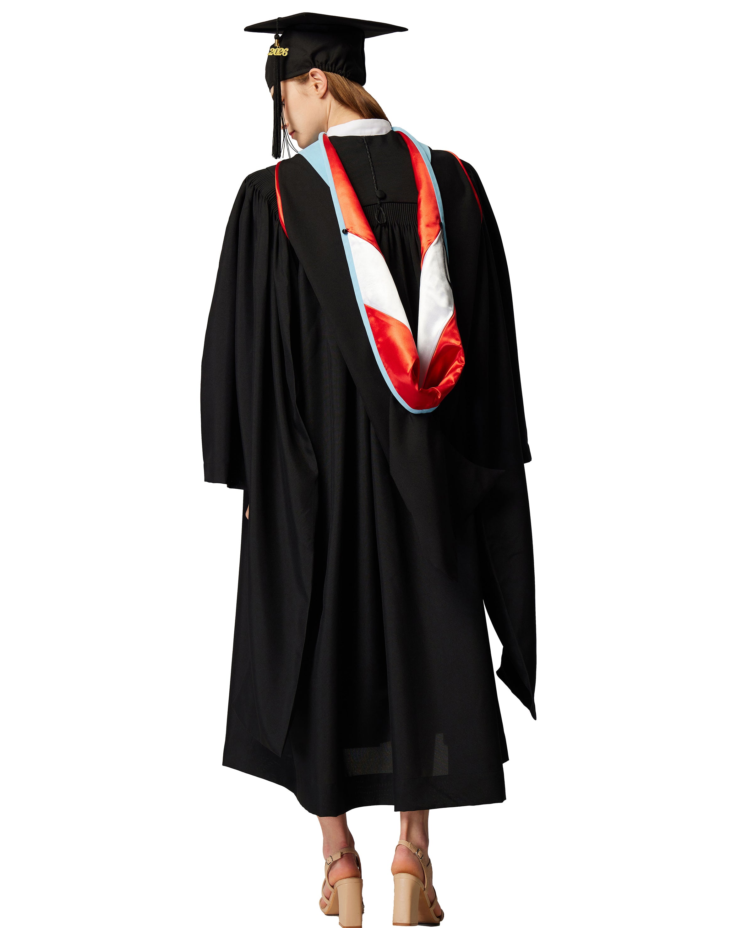 MyGradDay Unisex Master Graduation Gown Cap and Hood Master Regalia with 2026 Tassel