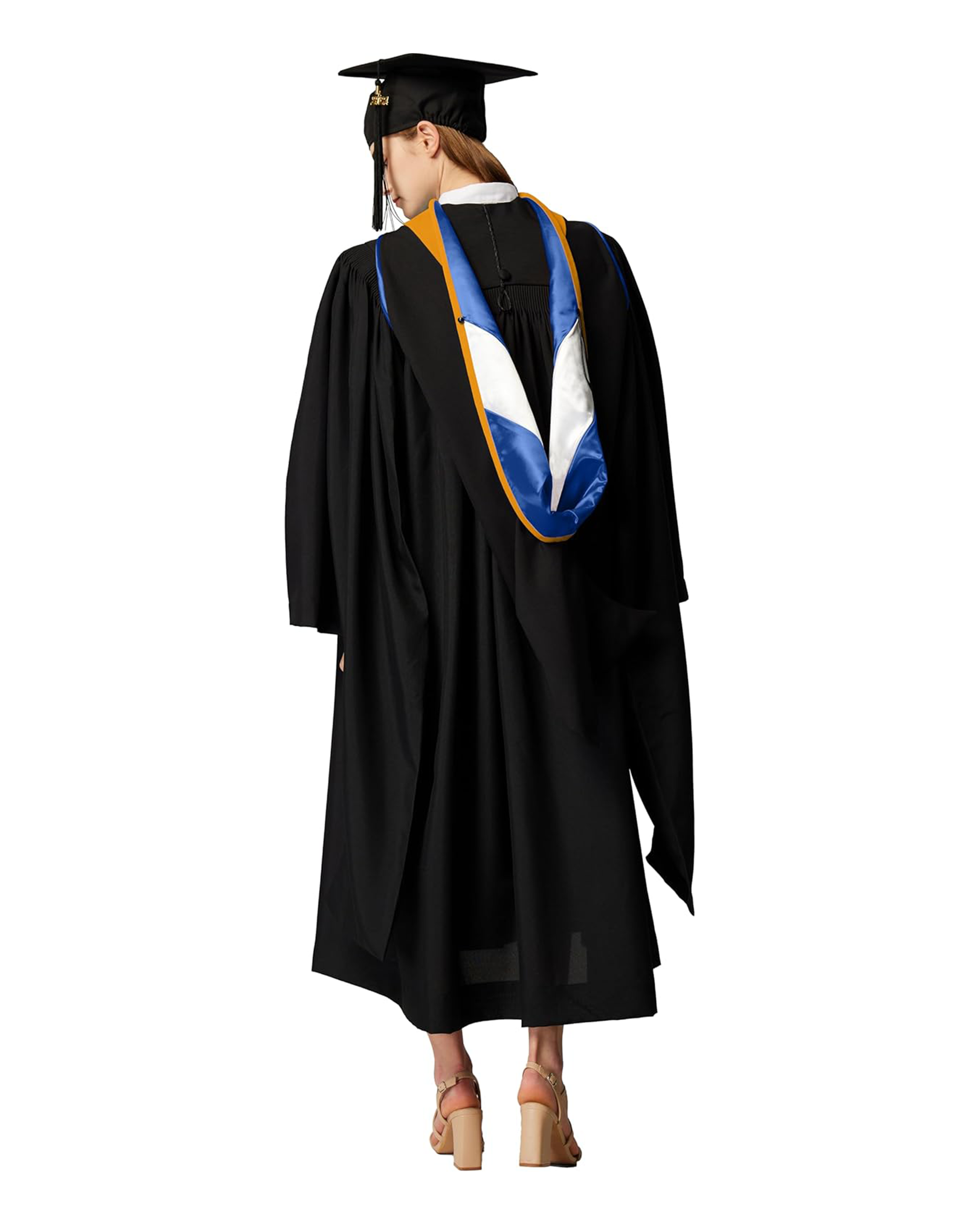 MyGradDay Unisex Master Graduation Gown Cap and Hood Master Regalia with 2026 Tassel
