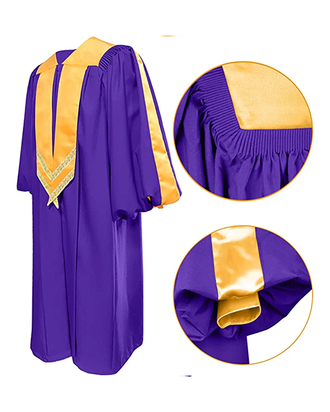 Deluxe Crescendo Choir Robe with Cuff Sleeves for Adult