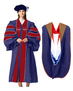 Customization Doctoral Graduation Gown tam hood (Products Will Be Customized as Requested)（Drab）