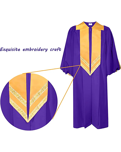Deluxe Crescendo Choir Robe with Cuff Sleeves for Adult