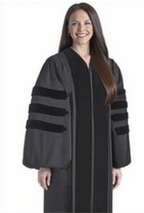 MyGradDay Black doctoral pulpit robes of Divinity Clergy Robe