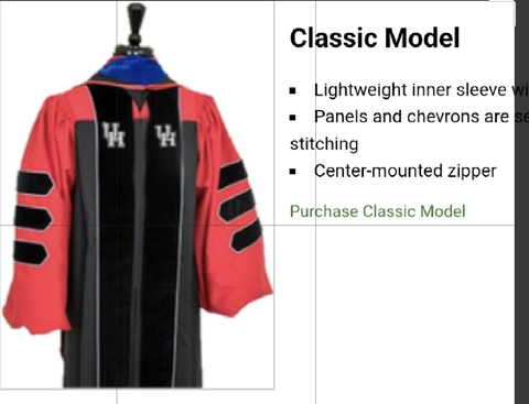 MyGradDay Unisex Deluxe Graduation Doctorate pulpit robes with white Piping Available for Customization UH
