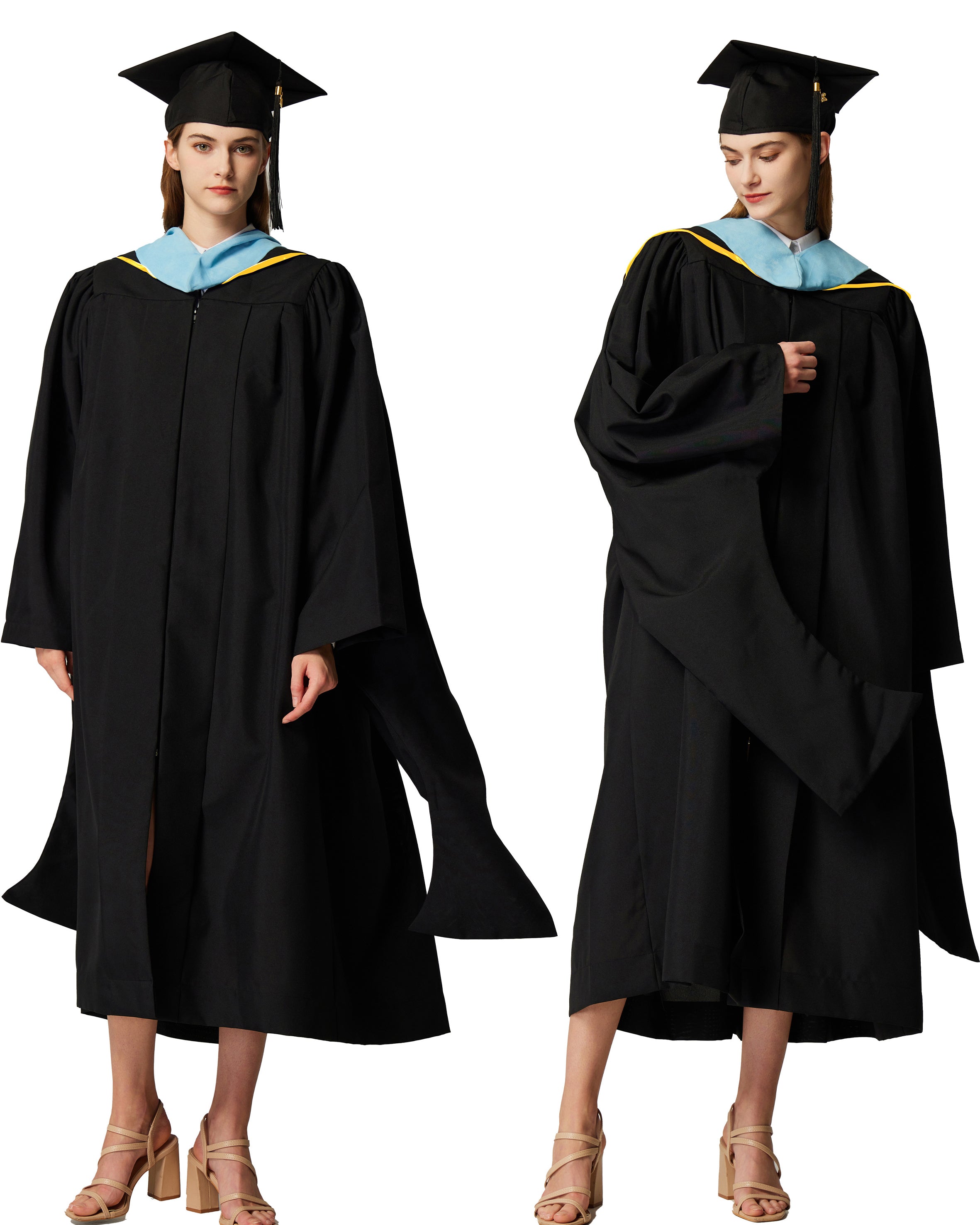 MyGradDay Unisex Master Graduation Gown Cap and Hood Master Regalia with 2026 Tassel