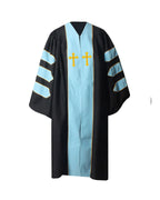 MyGradDay Unisex Deluxe Doctor of Divinity Clergy Robes  Doctorate pulpit robes with Gold Piping Available for Customization