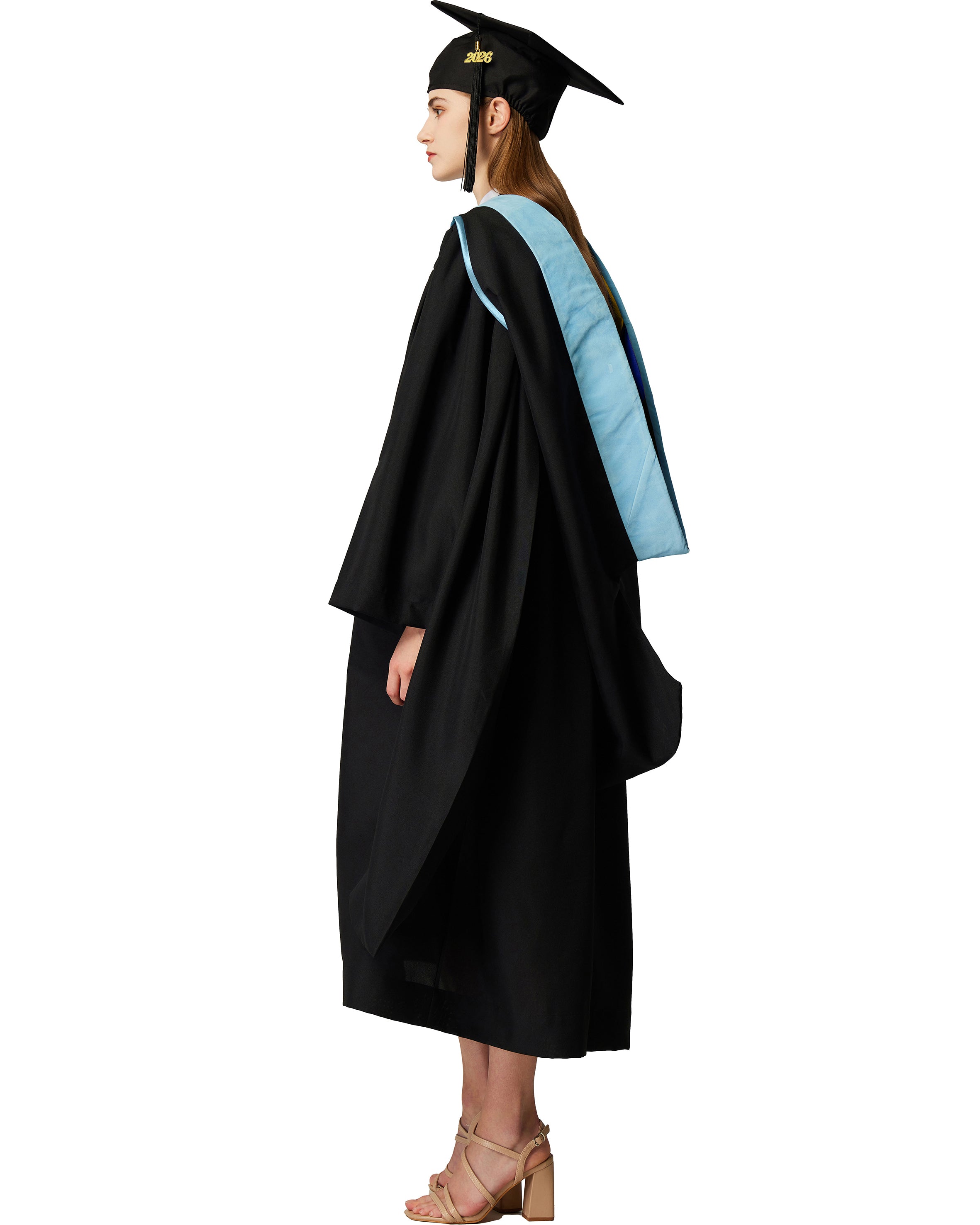 MyGradDay Unisex Master Graduation Gown Cap and Hood Master Regalia with 2026 Tassel