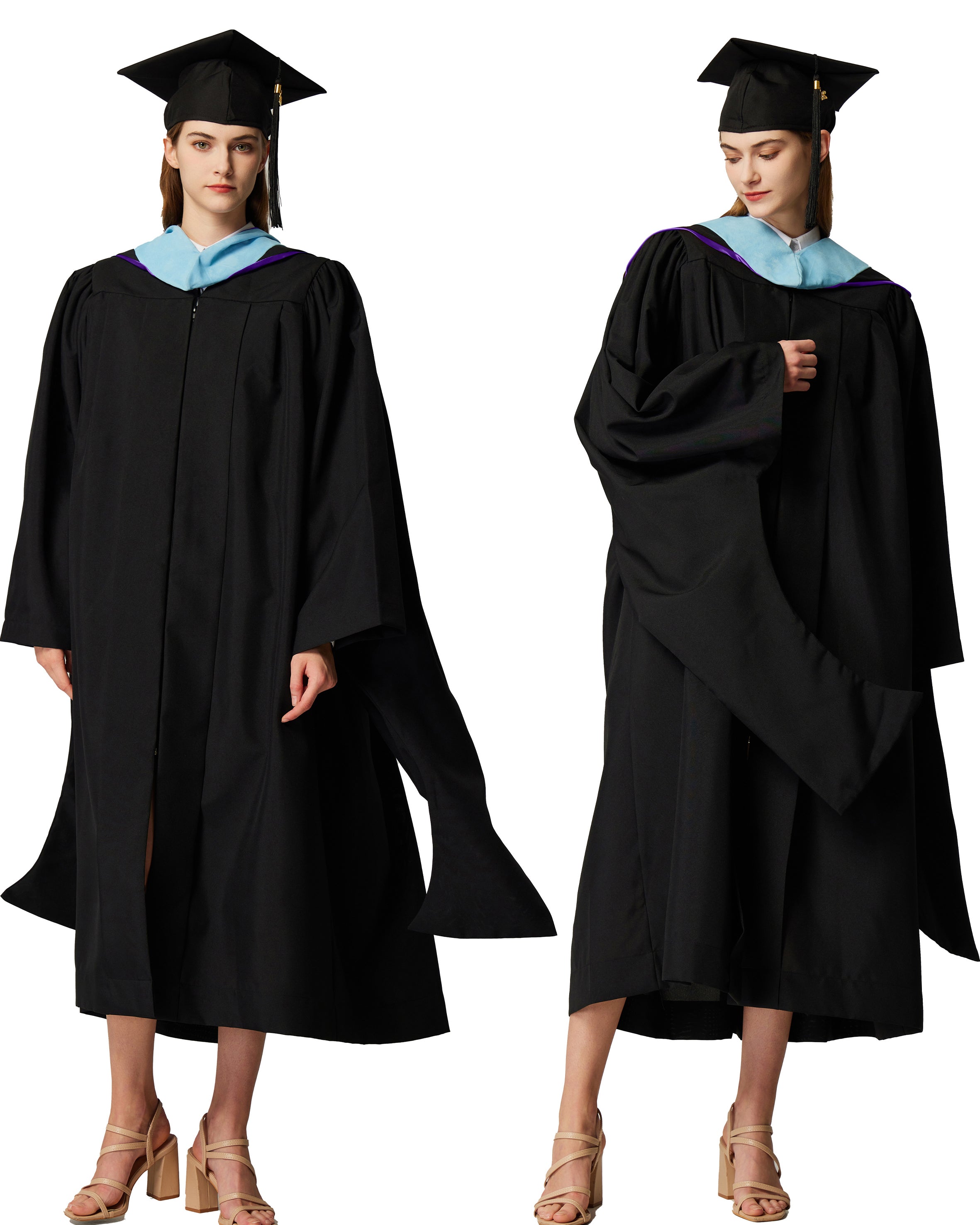 MyGradDay Unisex Master Graduation Gown Cap and Hood Master Regalia with 2026 Tassel