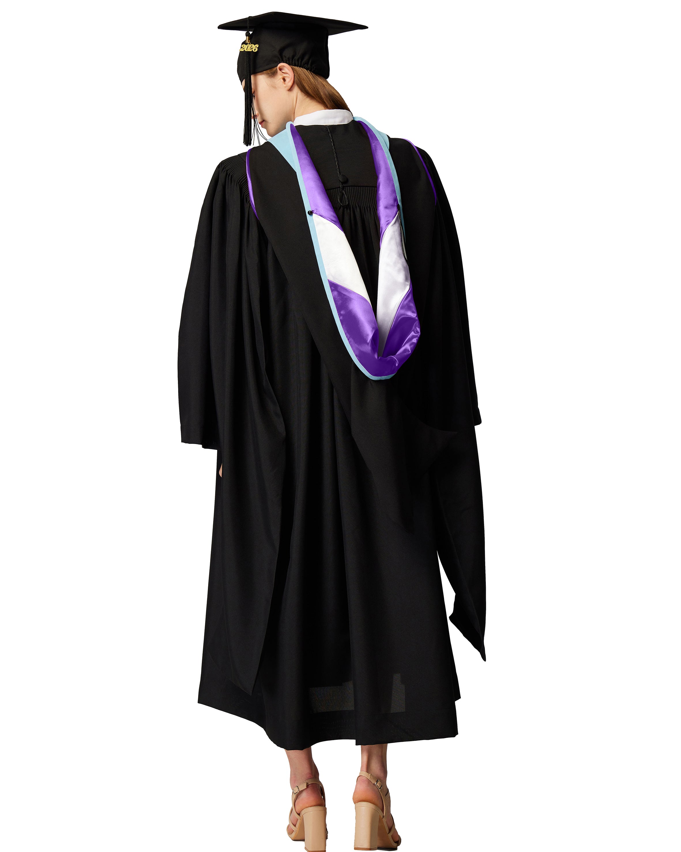 MyGradDay Unisex Master Graduation Gown Cap and Hood Master Regalia with 2026 Tassel