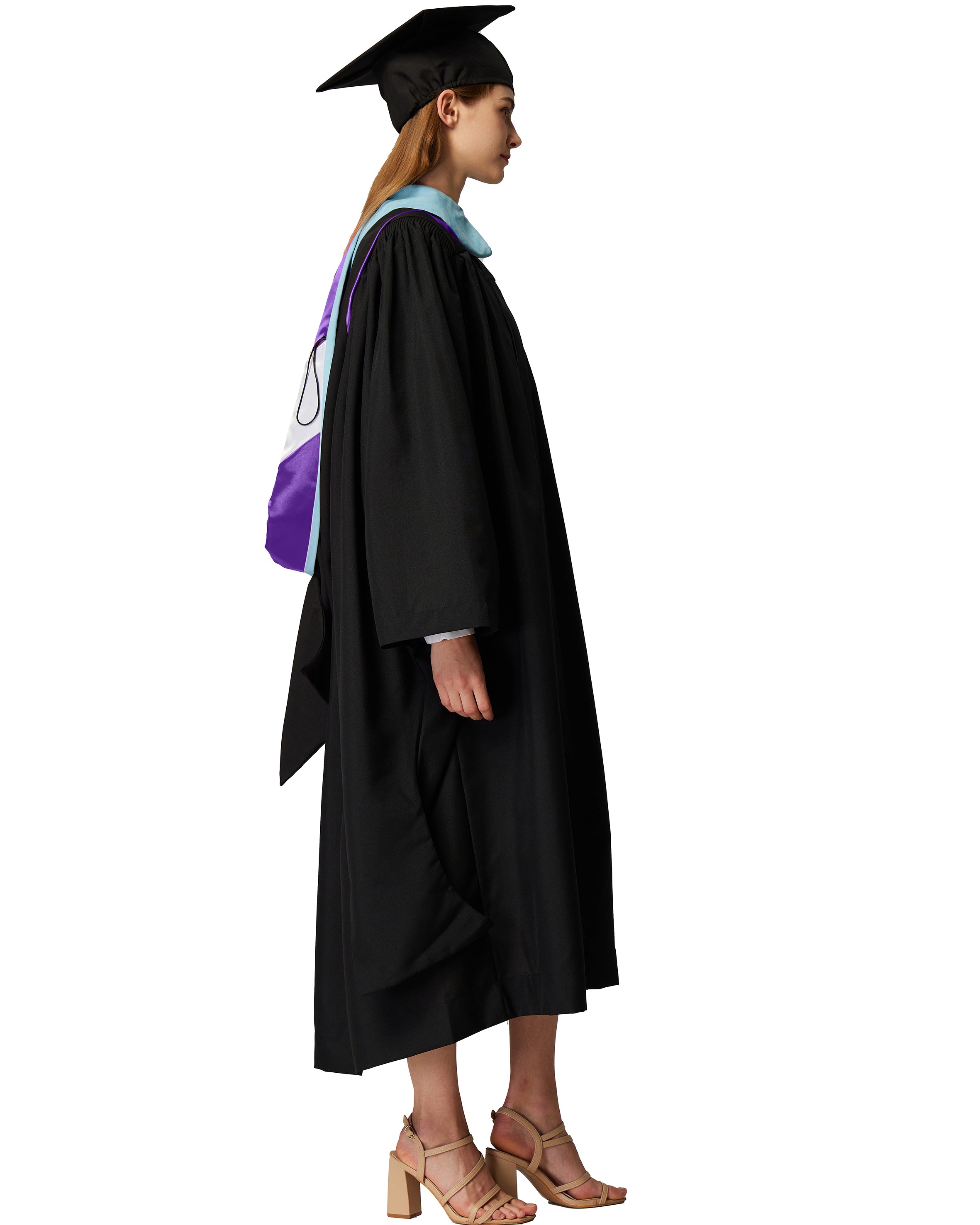 MyGradDay Unisex Master Graduation Gown Cap and Hood Master Regalia with 2026 Tassel