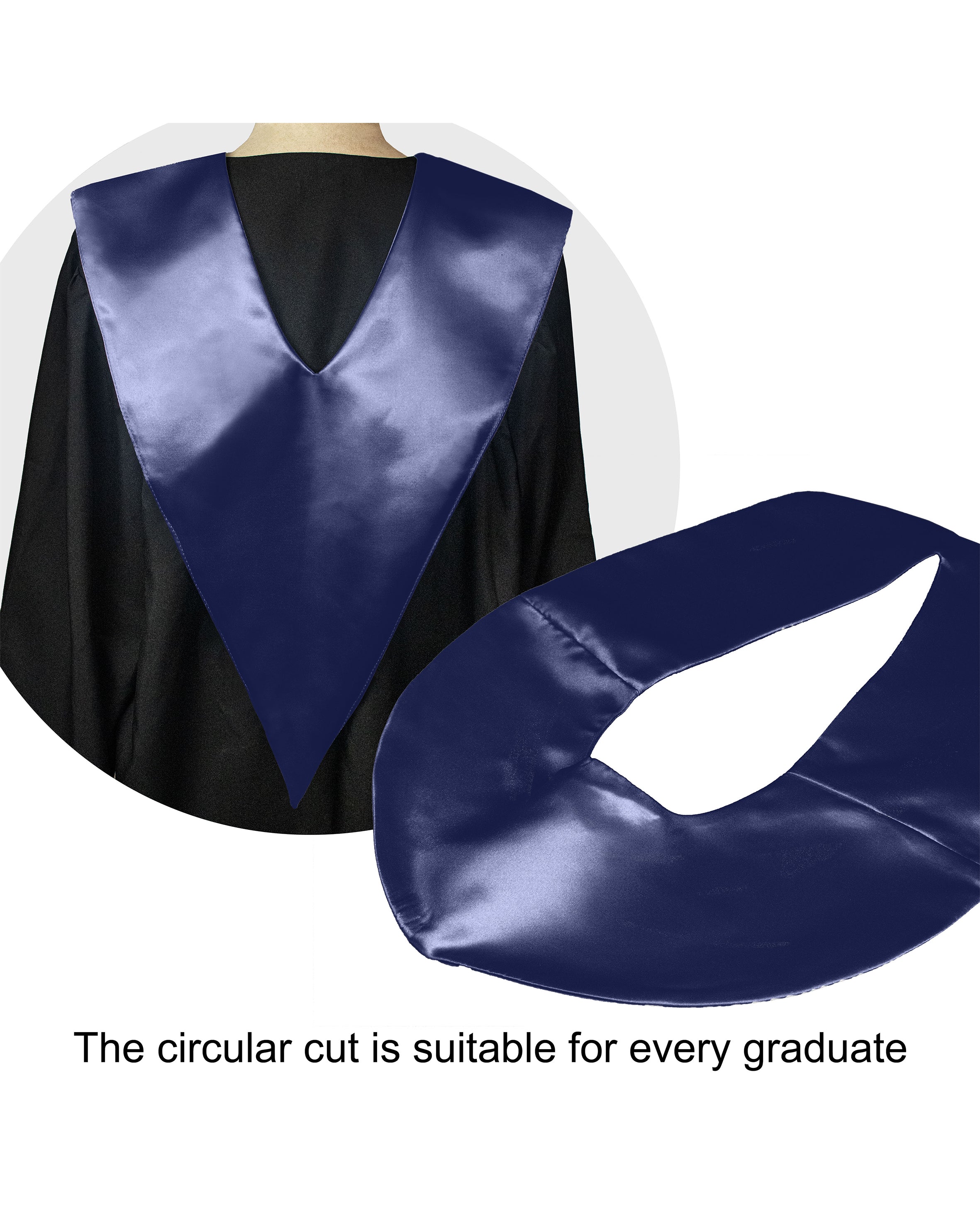 Traditional One Color V Stoles | Graduation Stole | Choir Stole
