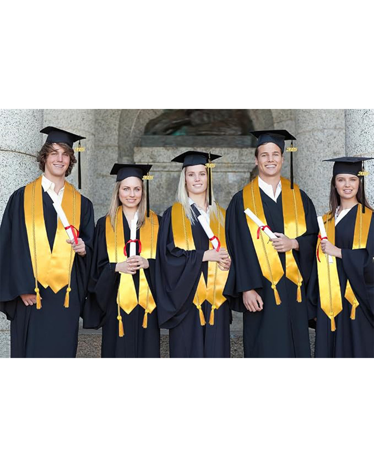 MyGradDay Unisex Matte Graduation Cap and Gown 2026 Set with Tassel Honor Cord Graduation Stoles