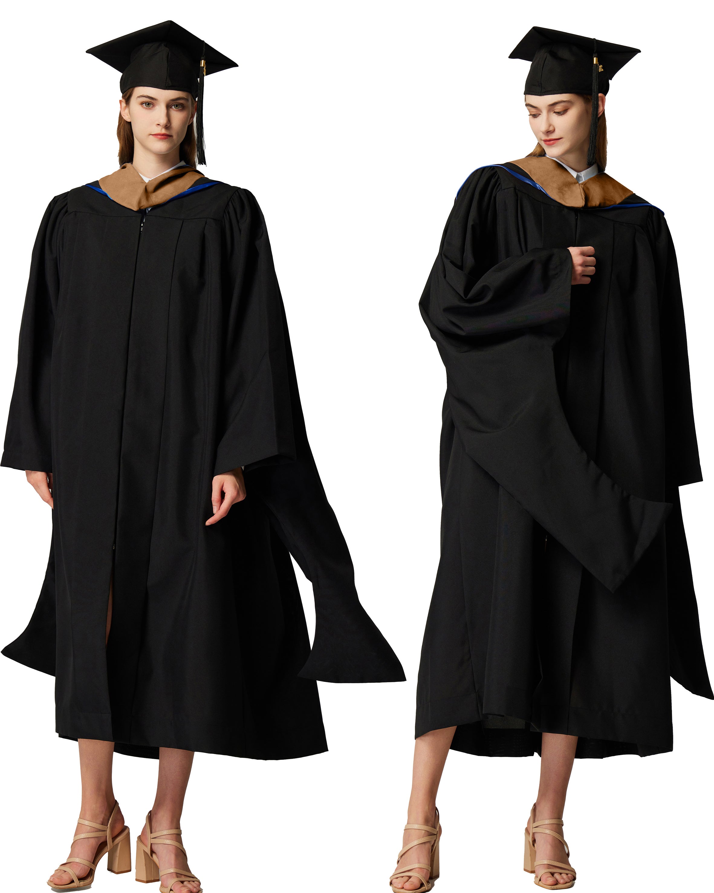 MyGradDay Unisex Master Graduation Gown Cap and Hood Master Regalia with 2026 Tassel