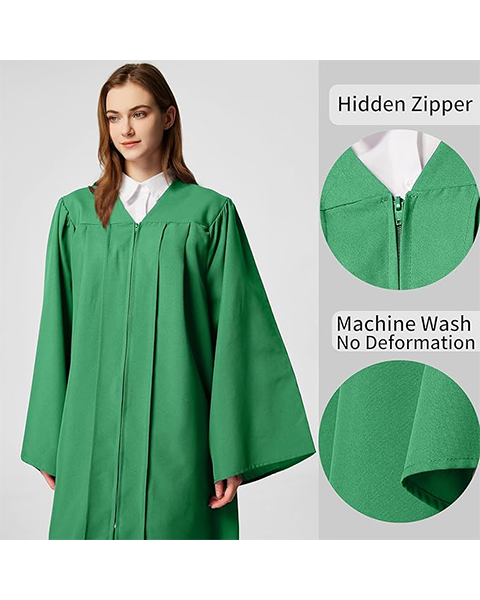Emerald Green Unisex Matte choir robes for church Baptism Officiant Confirmation Costume,Graduation Gown Pastor &judges robe