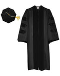 Deluxe Doctoral Graduation Gown with No Piping and Doctoral Tam Package MyGradDay