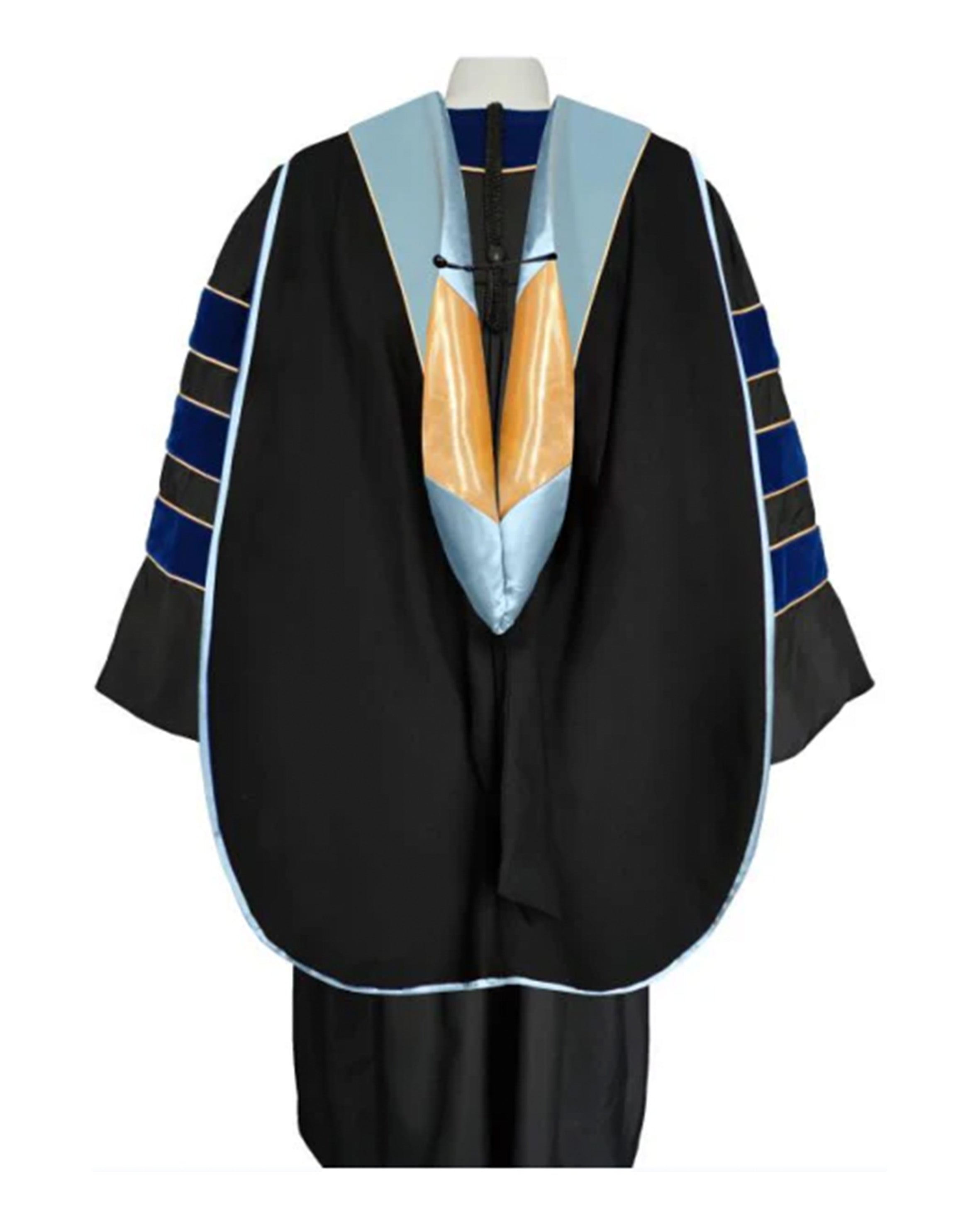 Deluxe Doctoral Graduation Hood with Gold Piping