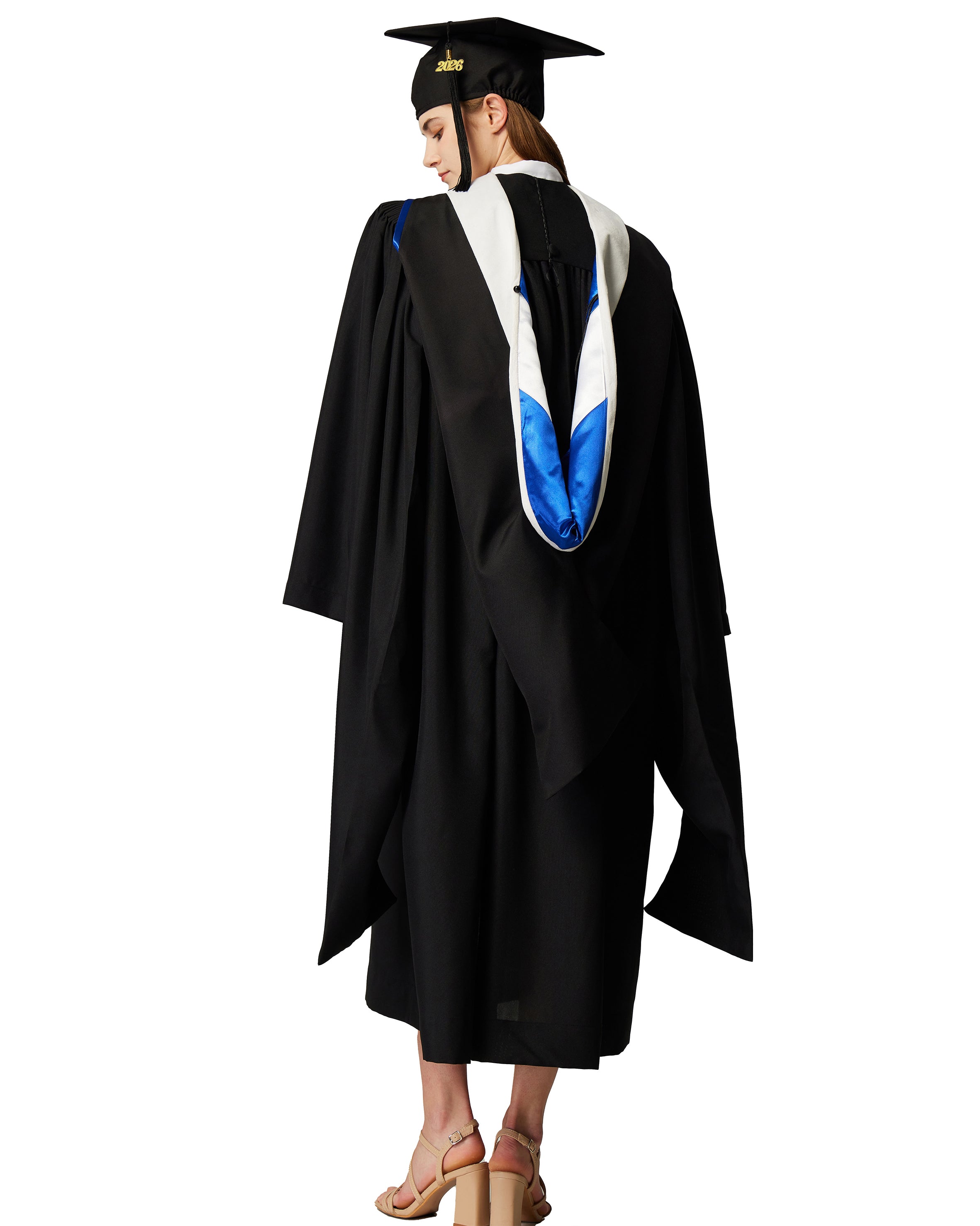 MyGradDay Unisex Master Graduation Gown Cap and Hood Master Regalia with 2026 Tassel