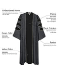 Customized Deluxe Doctoral Graduation Gown  ( Products Will Be Customized as Requested ) MyGradDay