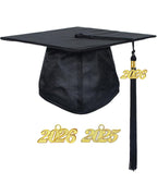 MyGradDay Unisex Adult Shiny Graduation Cap with Tassel 2026 Year Charm