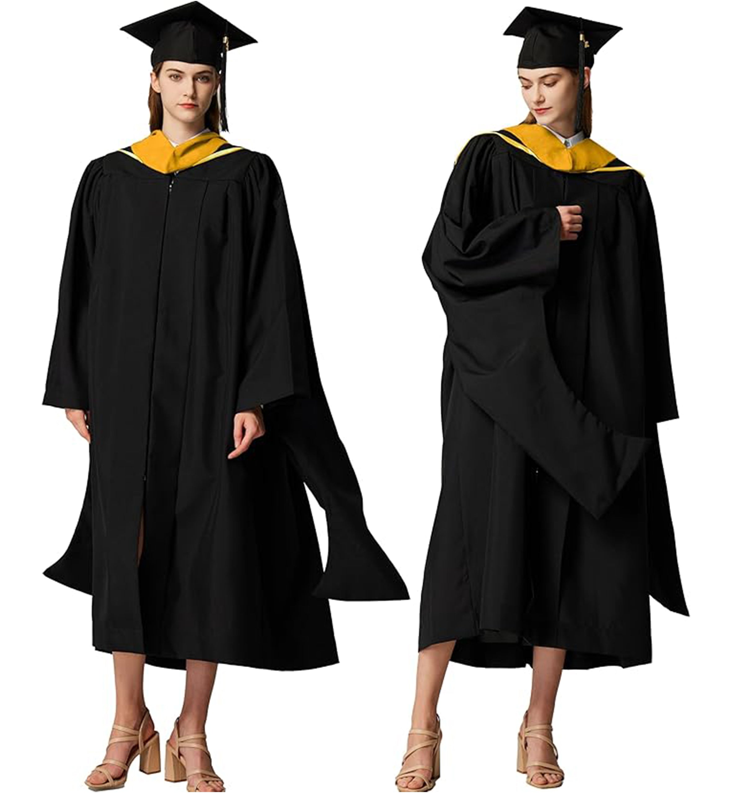 MyGradDay Unisex Master Graduation Gown Cap and Hood Master Regalia with 2026 Tassel