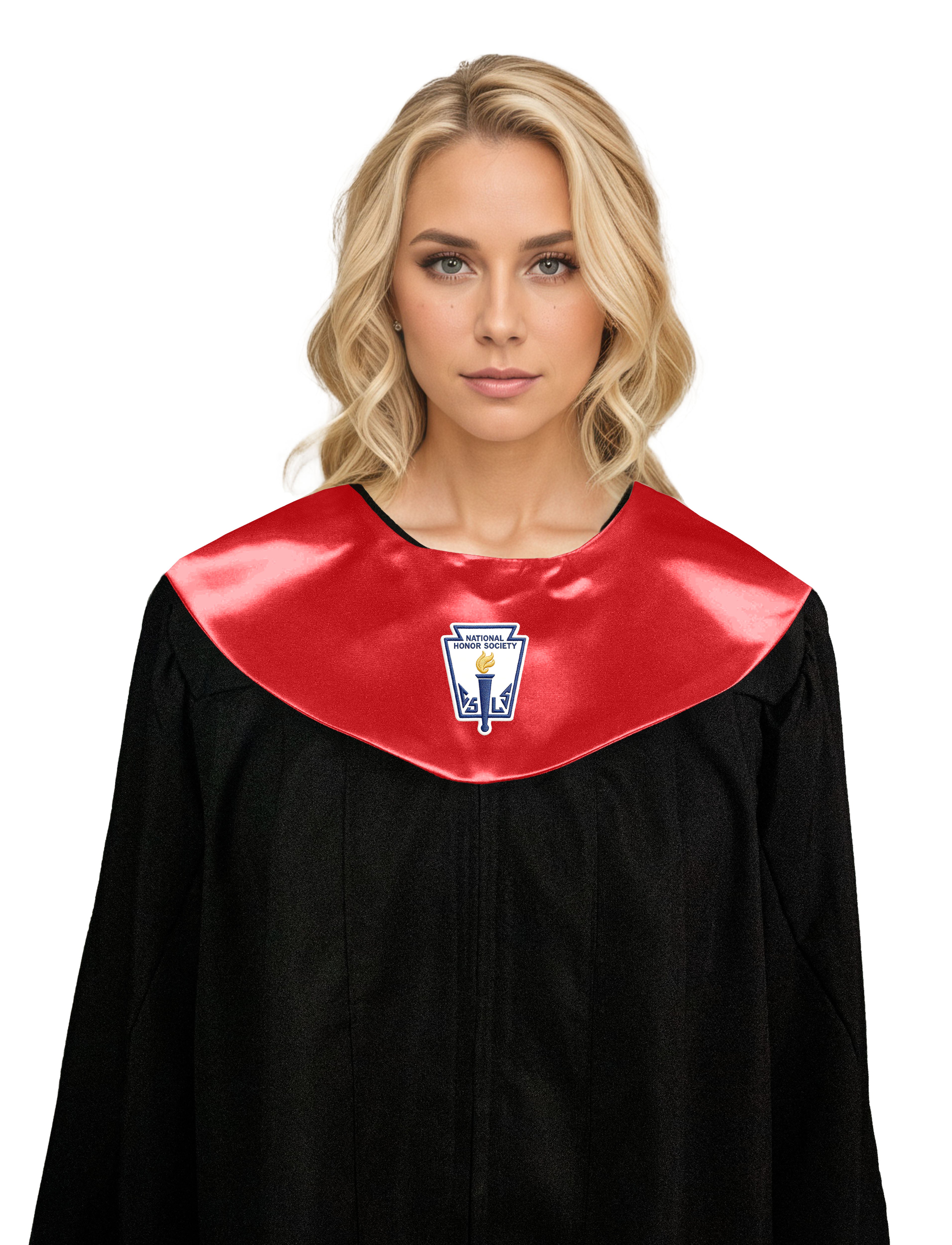 nisex V Shape Choir Stole with National Honor Society Logo Graphic