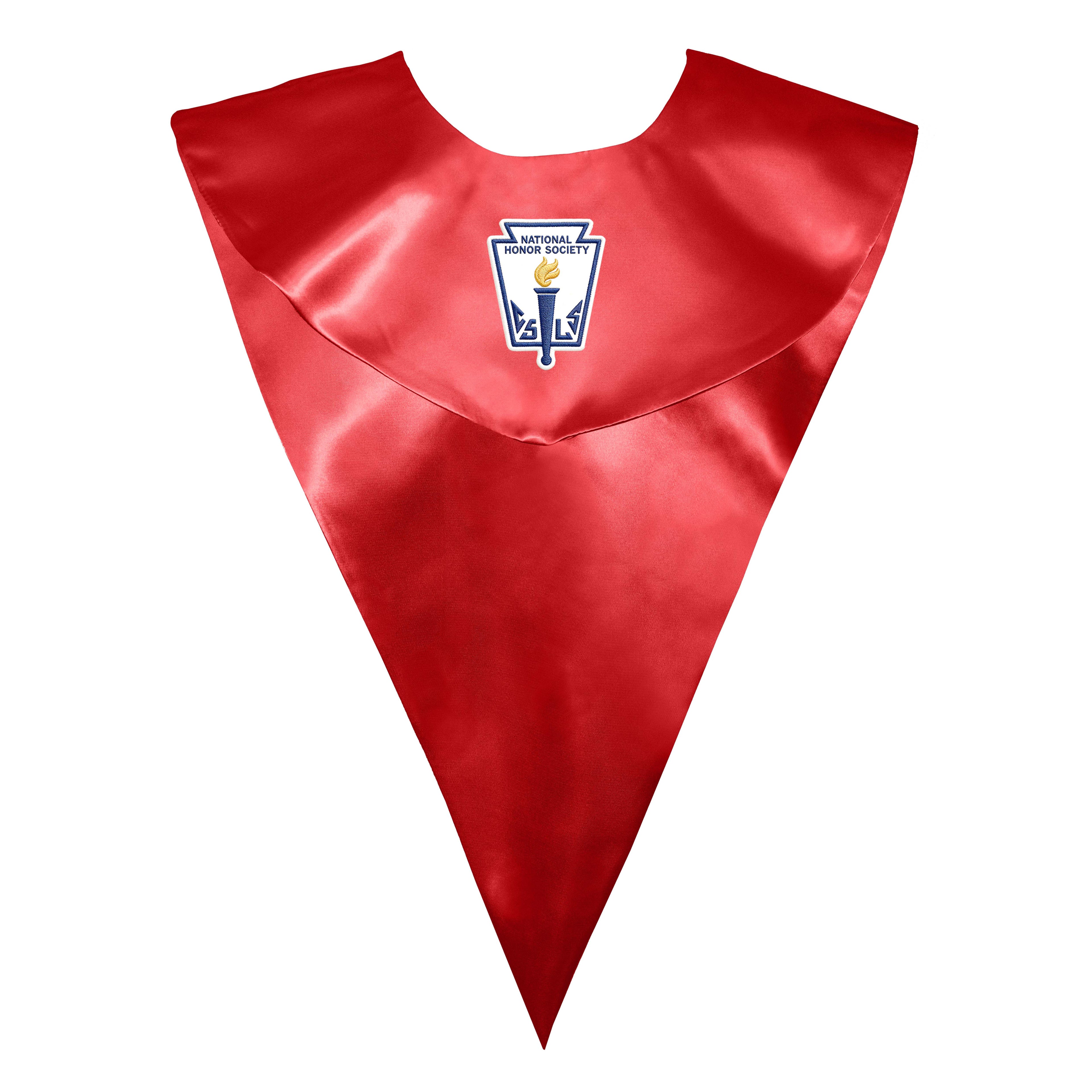 nisex V Shape Choir Stole with National Honor Society Logo Graphic