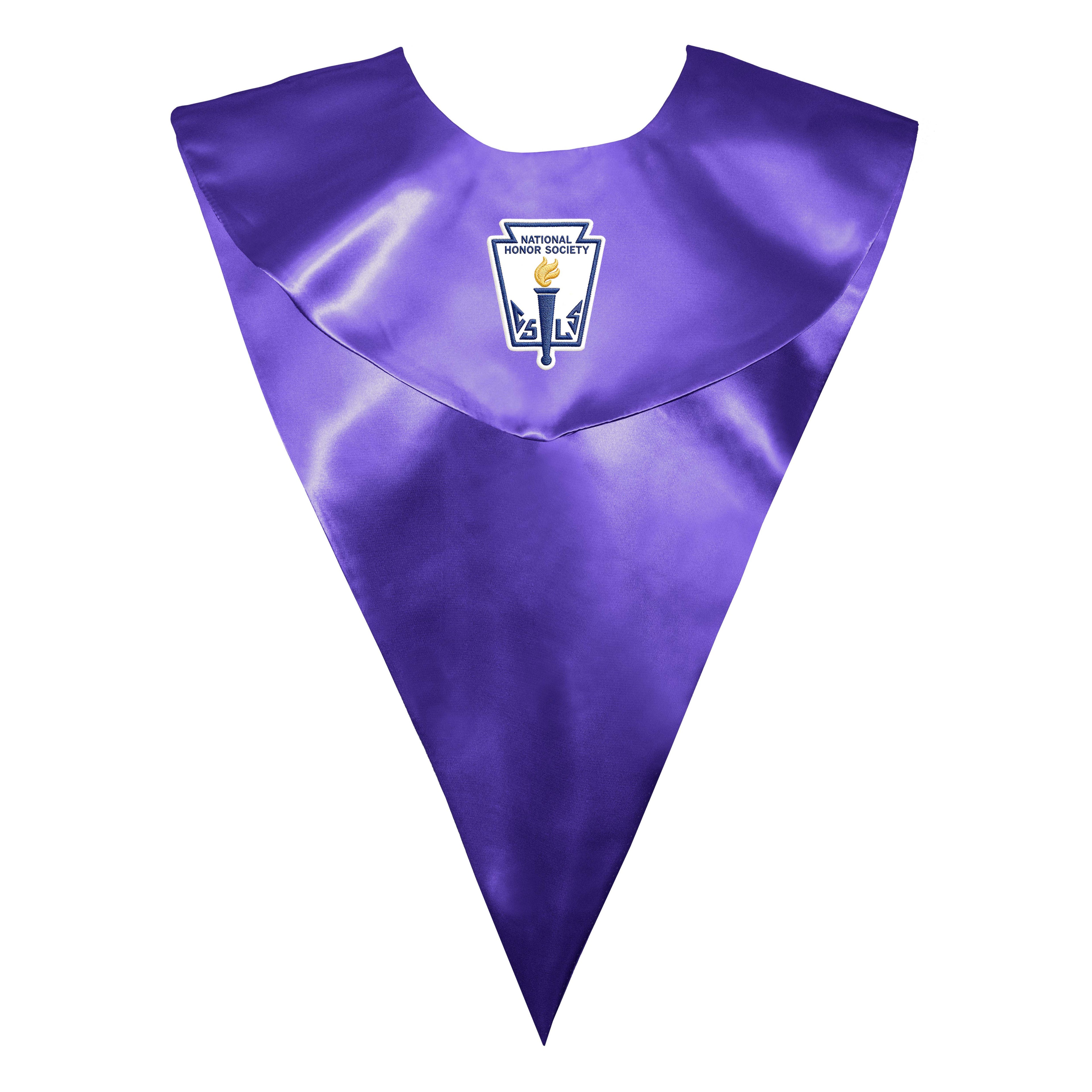 nisex V Shape Choir Stole with National Honor Society Logo Graphic