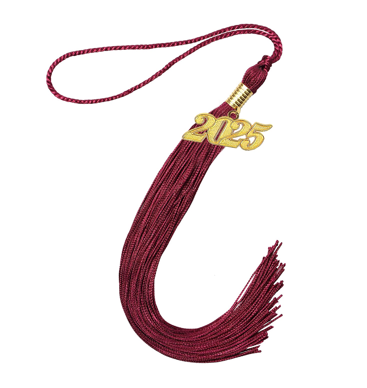 Graduation Tassel with Year Charm 2024/2025 For Cap and Gown Rich Color