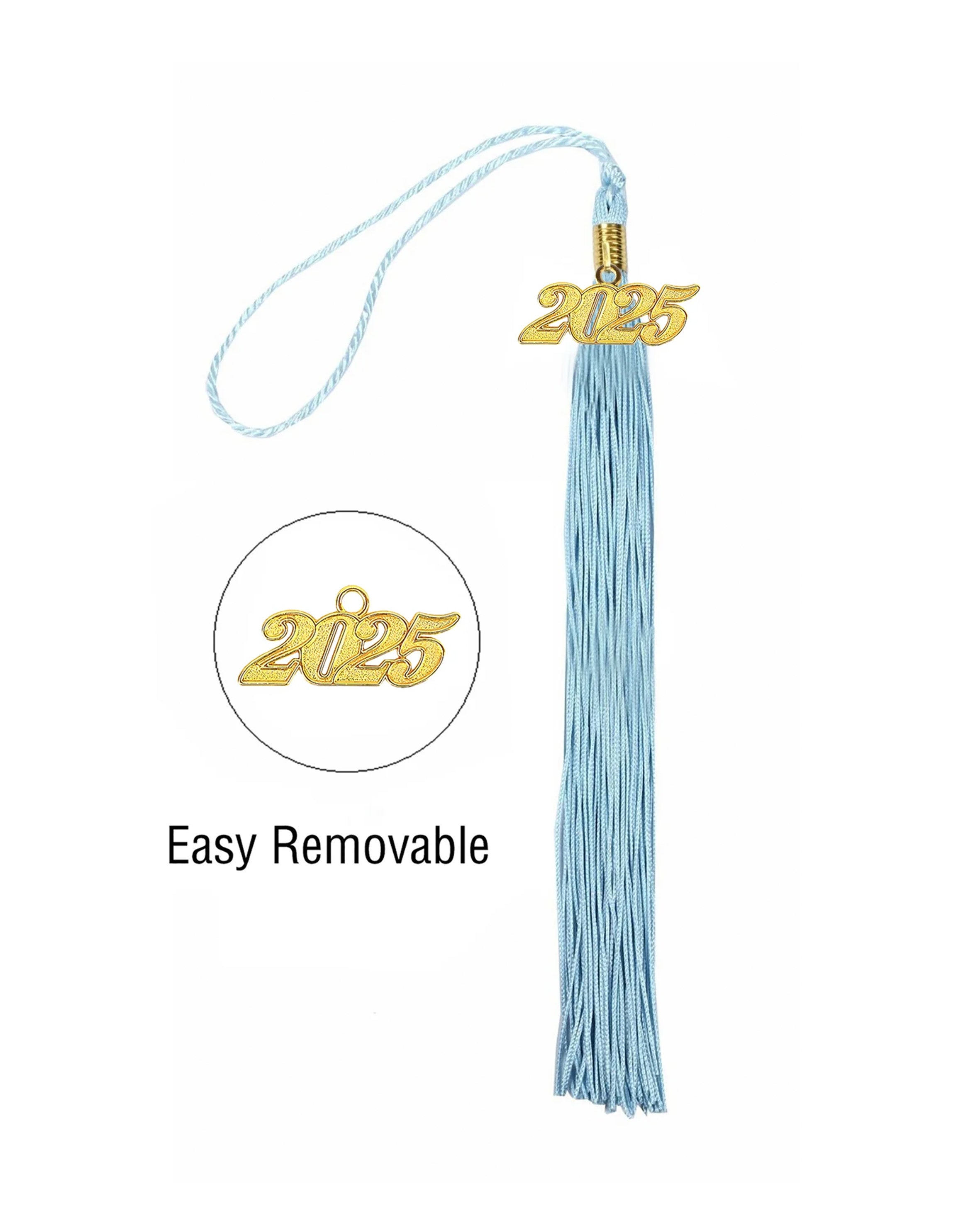 Graduation Tassel with Year Charm 2024/2025 For Cap and Gown Rich Color
