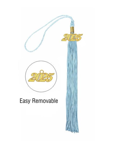 Graduation Tassel with Year Charm 2024/2025 For Cap and Gown Rich Color