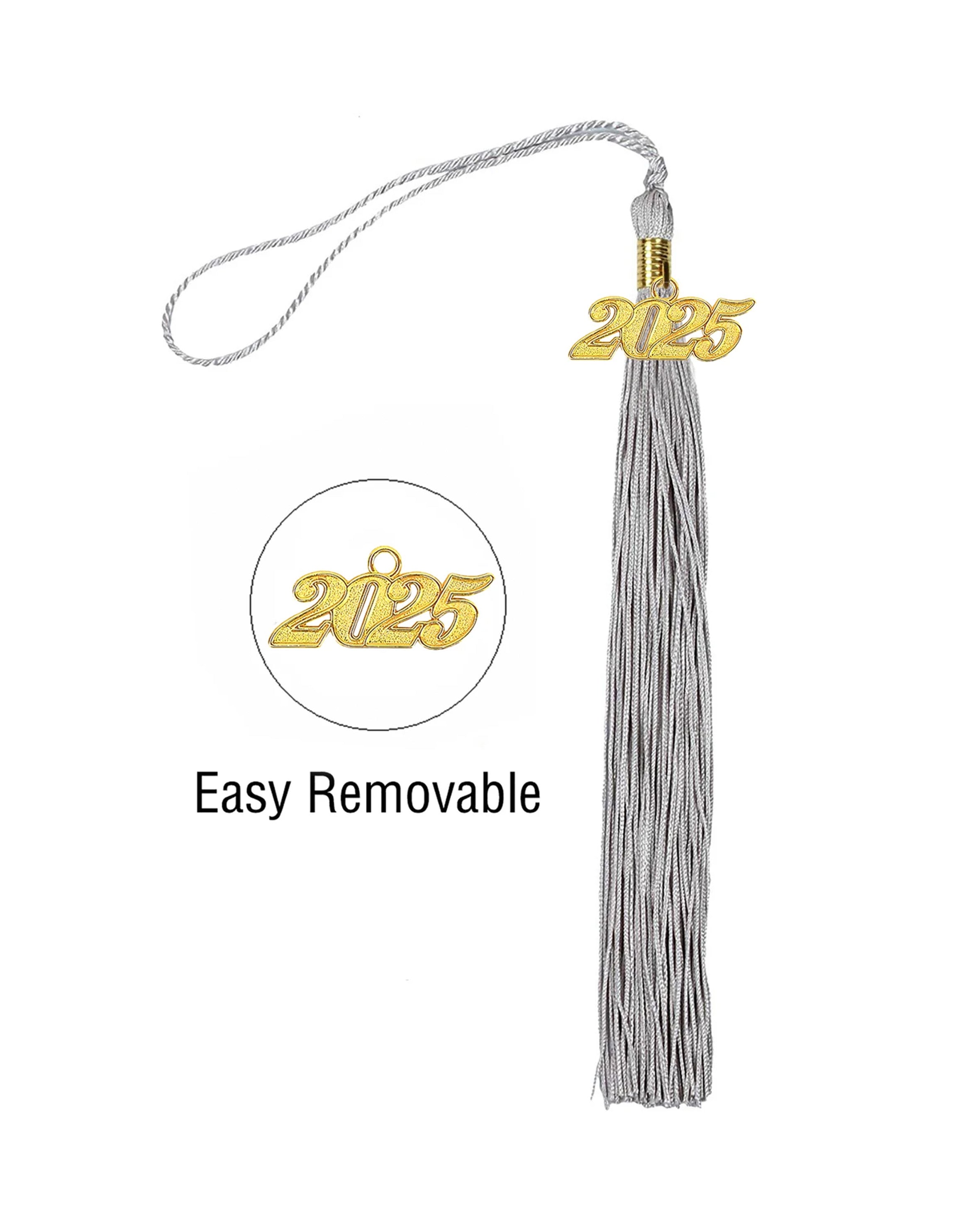 Graduation Tassel with Year Charm 2024/2025 For Cap and Gown Rich Color