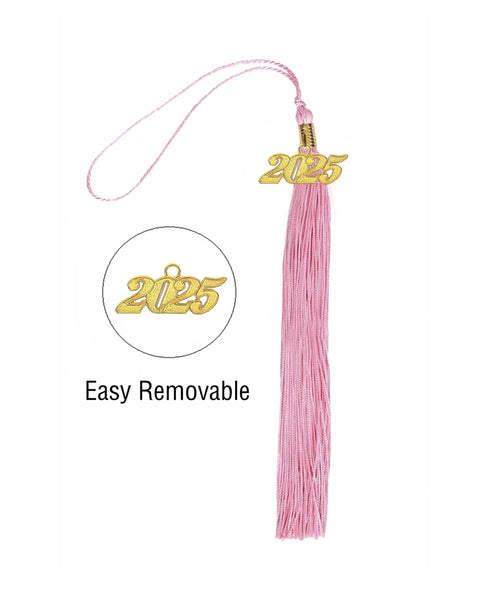 Graduation Tassel with Year Charm 2024/2025 For Cap and Gown Rich Color