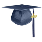 Unisex  Shiny Graduation Cap & Gown with Tassel 2025 Year Charm Rich Color