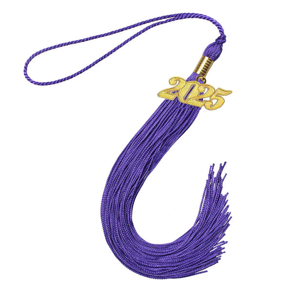 Graduation Tassel with Year Charm 2024/2025 For Cap and Gown Rich Color