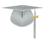 Unisex  Shiny Graduation Cap & Gown with Tassel 2025 Year Charm Rich Color