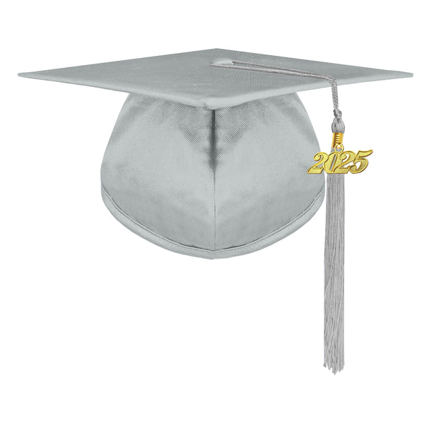 Unisex  Shiny Graduation Cap & Gown with Tassel 2025 Year Charm Rich Color