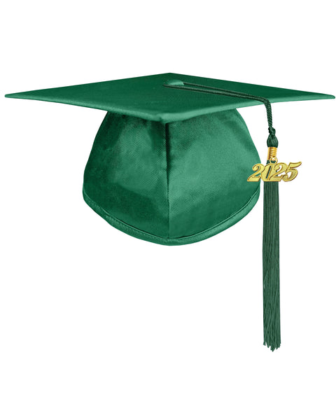 Shiny Preschool and Kindergarten Graduation Gown & Cap Tassel with 2025 Year Charm and stole
