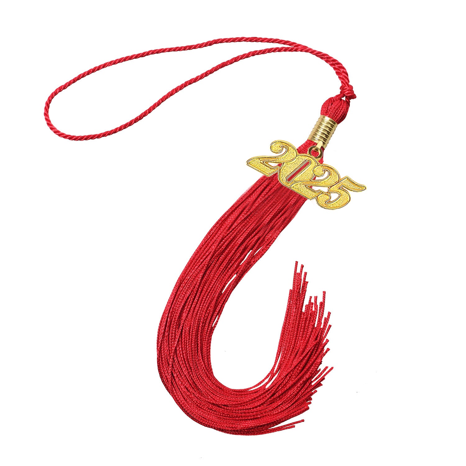 Graduation Tassel with Year Charm 2024/2025 For Cap and Gown Rich Color