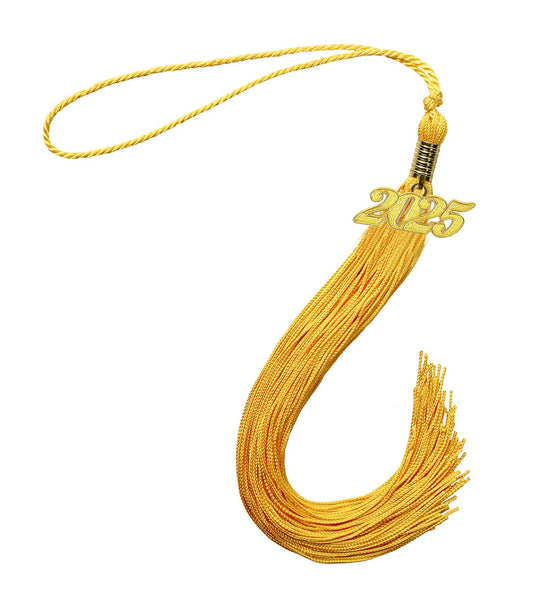 Graduation Tassel with Year Charm 2024/2025 For Cap and Gown Rich Color