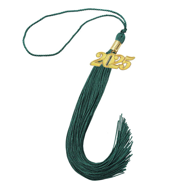 Graduation Tassel with Year Charm 2024/2025 For Cap and Gown Rich Color