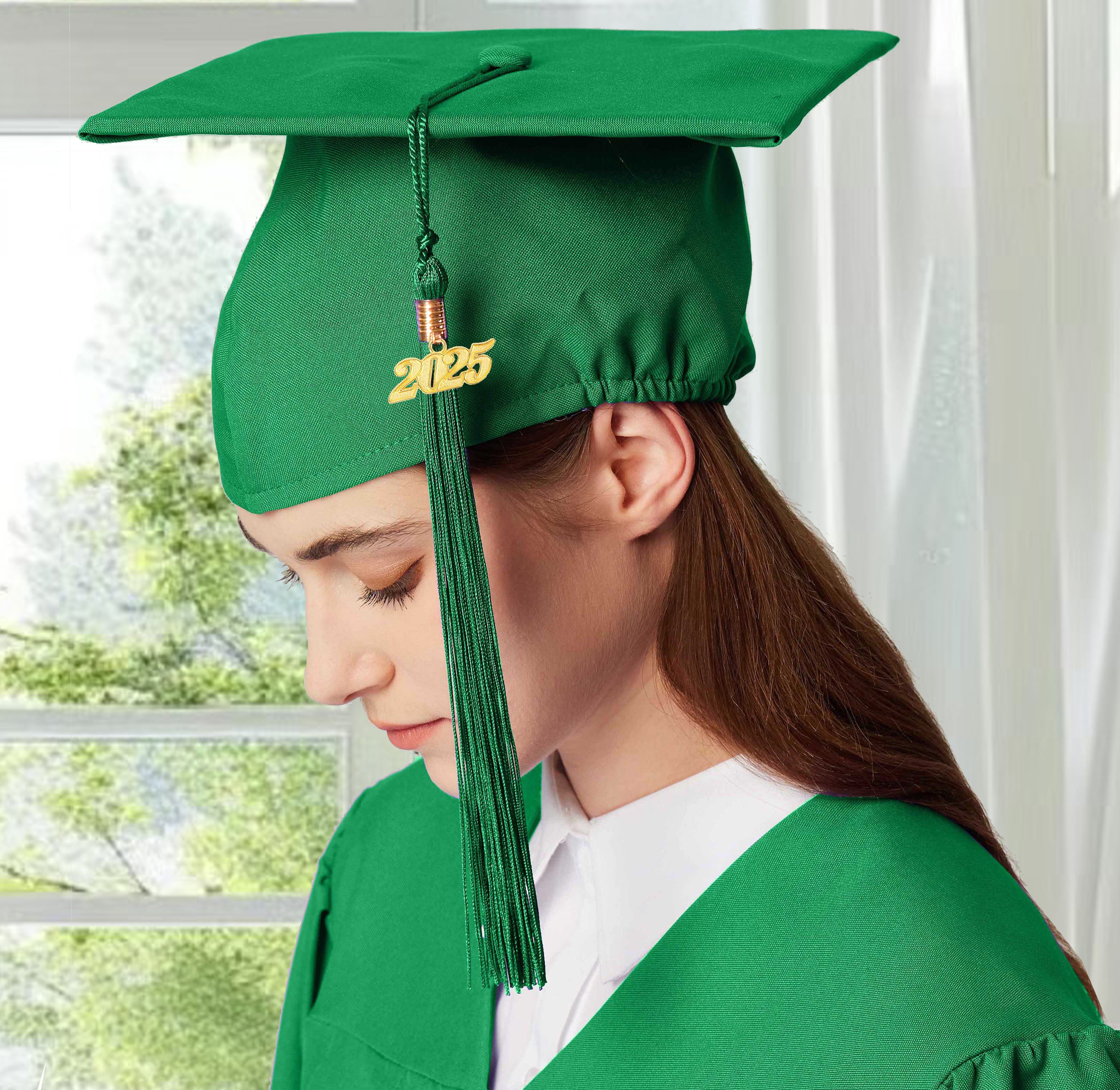 Graduation Tassel with Year Charm 2024/2025 For Cap and Gown Rich Color