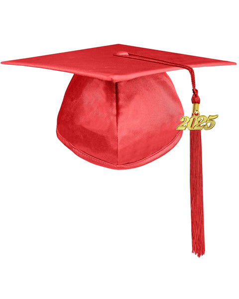 Shiny Preschool and Kindergarten Graduation Gown & Cap Tassel with 2025 Year Charm and stole
